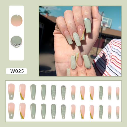 New French Gradient Fashion  False Nails