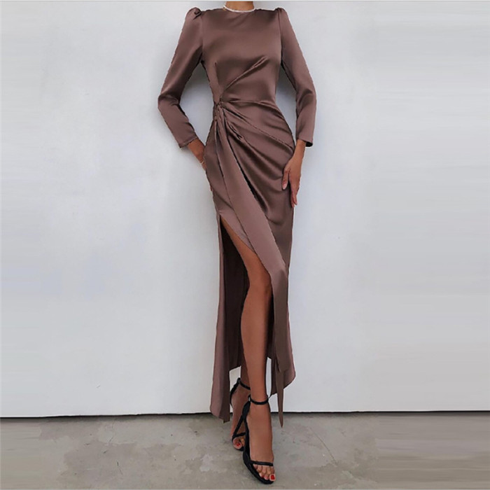 Women's Sexy Elegant Fashion Slim Long Sleeve  Maxi Dress