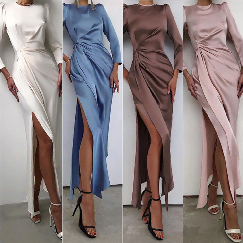 Women's Sexy Elegant Fashion Slim Long Sleeve  Maxi Dress