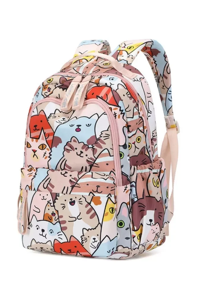 Waterproof Cat Printing Backpack Cute  Harajuku Backpack