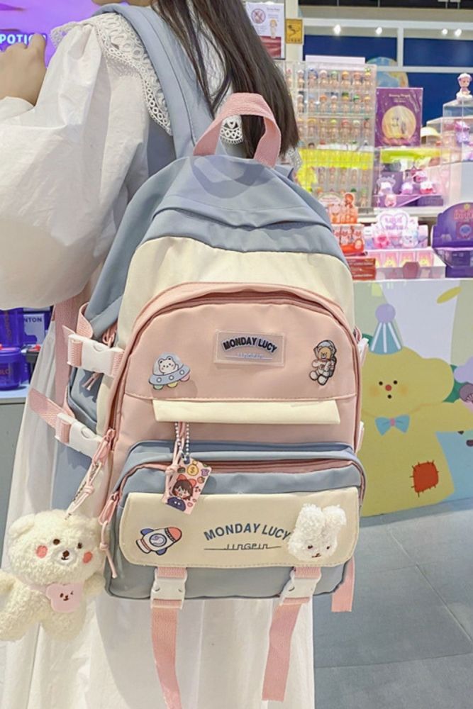 Cute Women's Waterproof Nylon Versatile Large Capacity  Harajuku Backpack