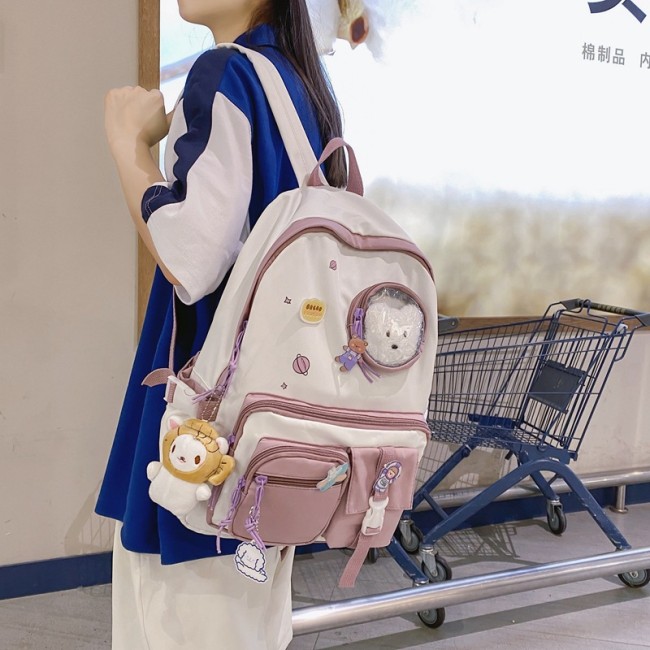 Women's  Cute Large Capacity Simple Fashion  Harajuku Backpack