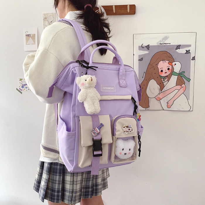 Waterproof Cute Girls Large Capacity Campus Versatile  Harajuku Backpack