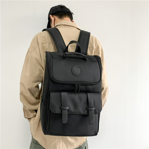Oxford Cloth Waterproof Nylon Large Capacity Trend Buckle  Harajuku Backpack