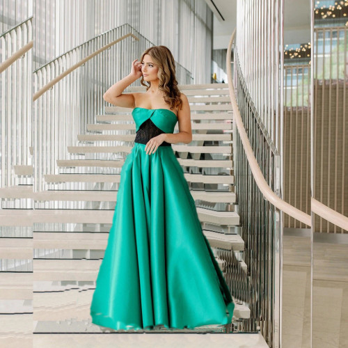 Elegant Lace Fashion Sexy Off Shoulder High Waist  Prom Dress