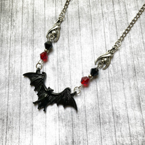 Gothic Black Bat Punk Gift Witch Dark Series Accessories Necklace