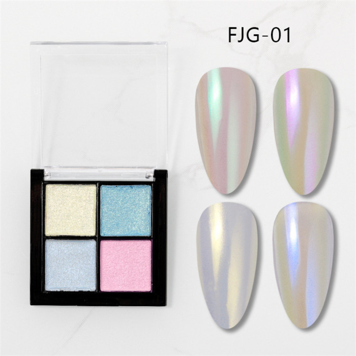 Holographics Laser Aurora Solid Mirror Nail Glitter Powder Nails UV Gel Polish Pigment Nail Art Decorations