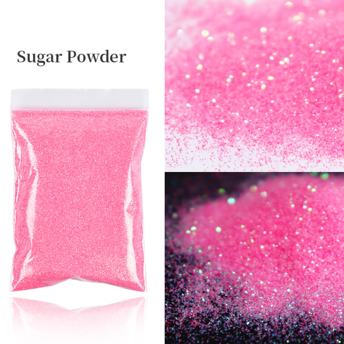 50g/Bag Sugar Coating Effect Nail Glitter Shiny Manicure Candy Pigment Powder for DIY Nail Art Decoration Dust Design