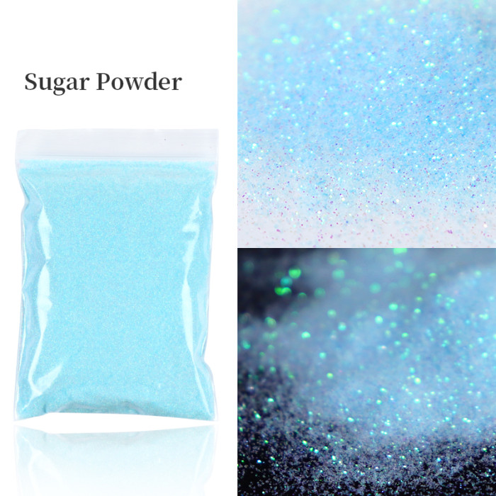 50g/Bag Sugar Coating Effect Nail Glitter Shiny Manicure Candy Pigment Powder for DIY Nail Art Decoration Dust Design