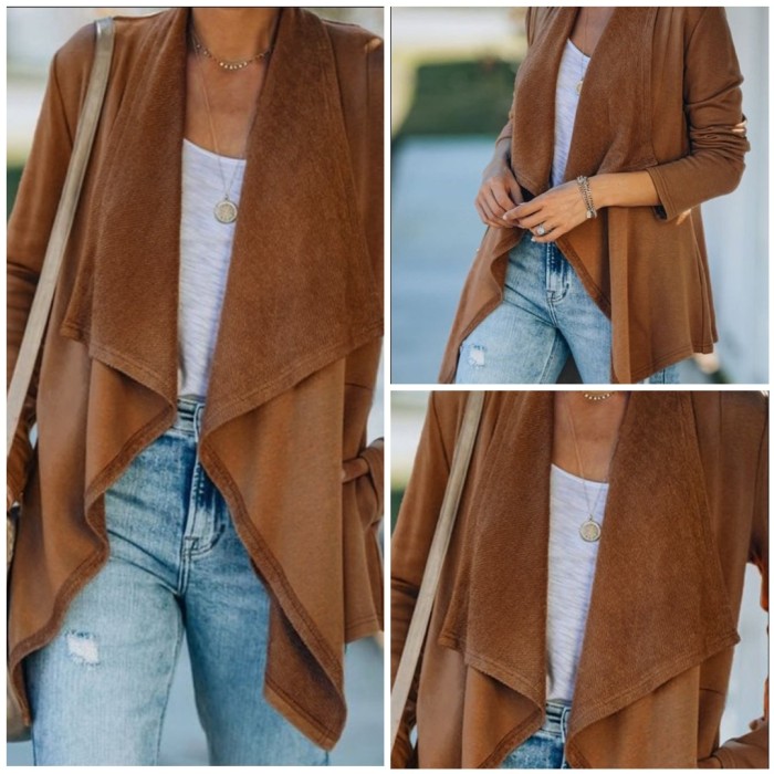 2022 Winter Women's Coat New Casual Cardigan Tops Fall Outfits