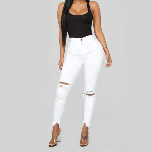 Ripped Jeans Women's Slim Fit Casual Skinny Fashion