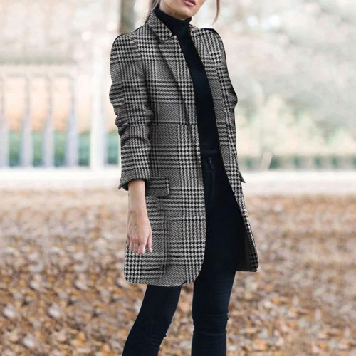 Fashion Loose Double Breasted Loose Women Coats