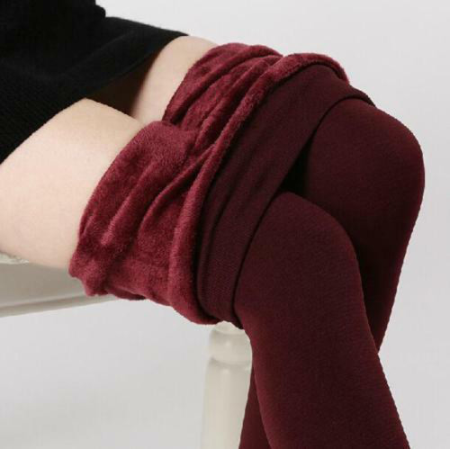 Winter Thick Warm High Waist Wool Warm Stretch Slim  Leggings