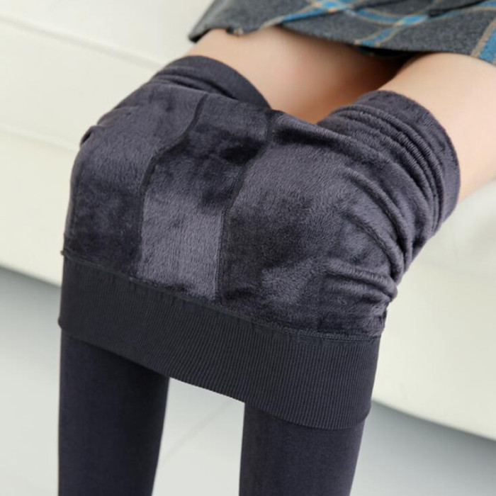 Fashion Knitted Fleece Casual High Elasticity Thick Leggings