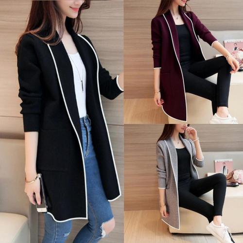2023 Autumn Winter Long Cardigan Casual Sweater Knitted Cardigans Coat