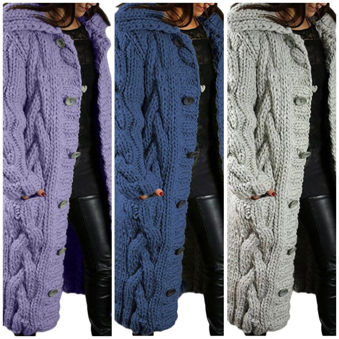 Sweater Cardigan Twist 5XL Fashion Oversized Knitted Coat Long Cardigans Jackets