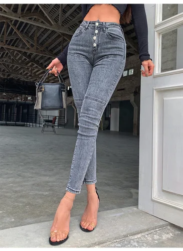 Women's High Waist Fashion Stretch Hip Lift Slim Pencil Jeans