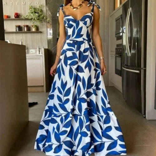 Elegant Party Sexy Off Shoulder Sleeveless Casual Fashion Boho  Maxi Dress