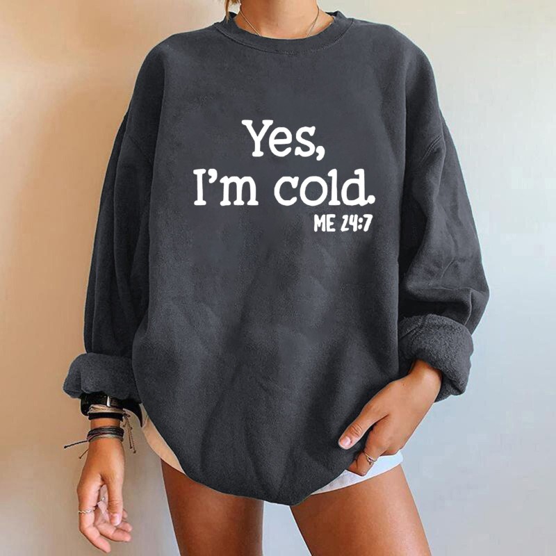 Women Print Oversize Streetwear Crewneck Sweatshirts