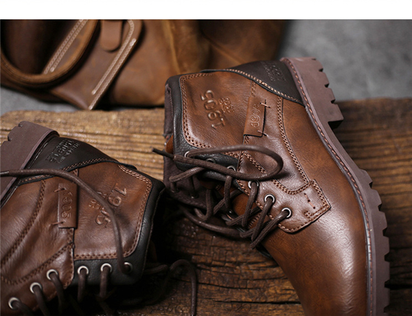 Men's Outdoor Casual Leather Shoes Martin Boots