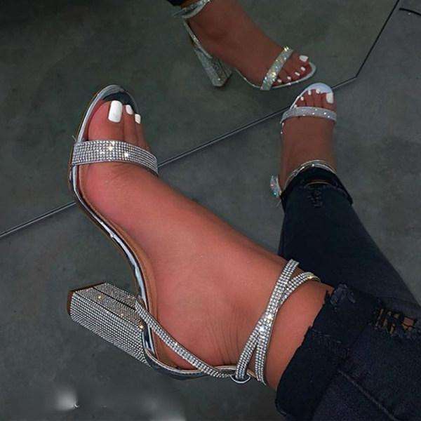 Fashion Diamond High Heel Sandals