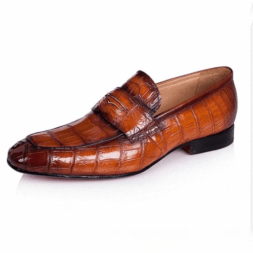 Men's Stone Pattern Retro Temperament Business Leather Shoes