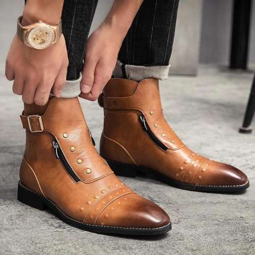 Casual British style Martin boots for men