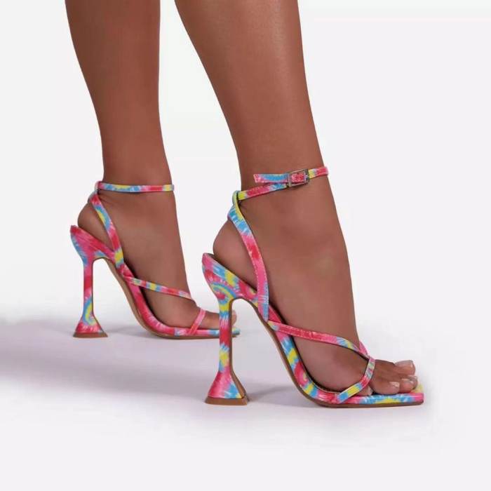 Ladies Close Pointed Toe Heel Sandals