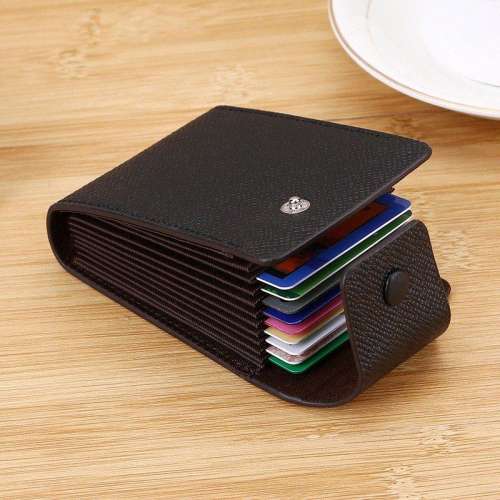 Men Plain Pure Color Multi-slot Card Holder Wallet