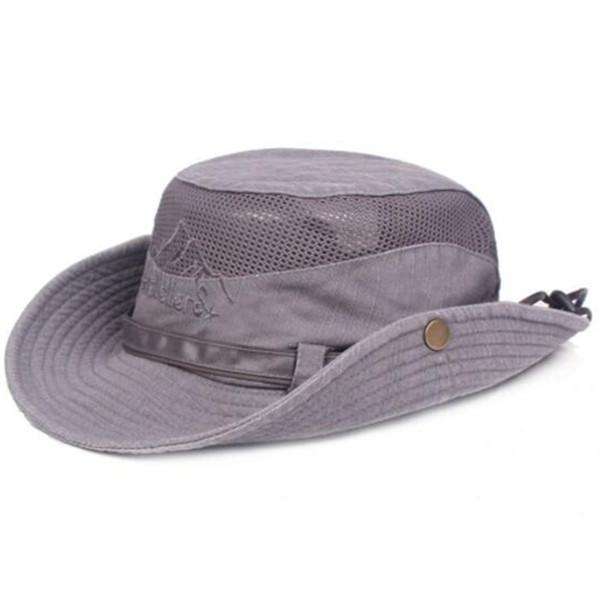 Embroidery Visor Bucket Hat Fisherman Hat Outdoor Mesh Sunshade Cap