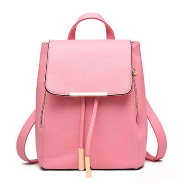 Light Weight Leather Backpack School Bag