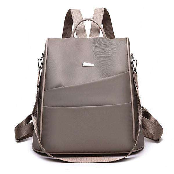 Women Anti-theft Backpack Oxford Solid Multi-function Shoulder Bag