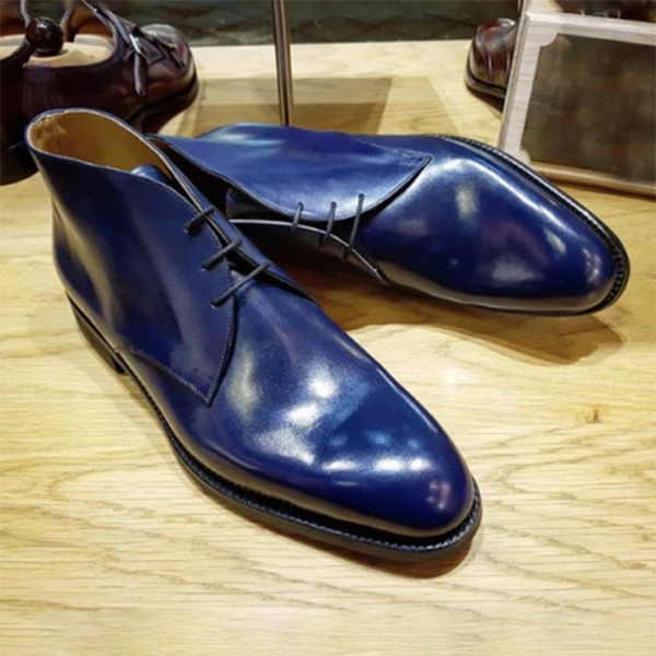 2021 Trendy Low-heeled Retro Round Toe Men's Business Low Boots