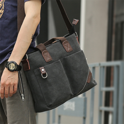 Men's Business Trend Canvas Outdoor Handbag