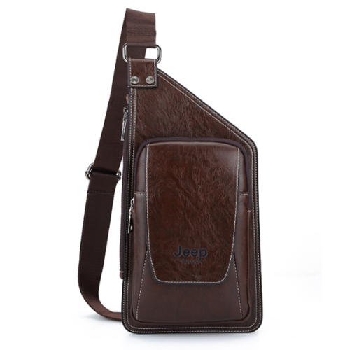 Men's Bag Casual Leather Chest Bag Fashion Diagonal Shoulder Bag