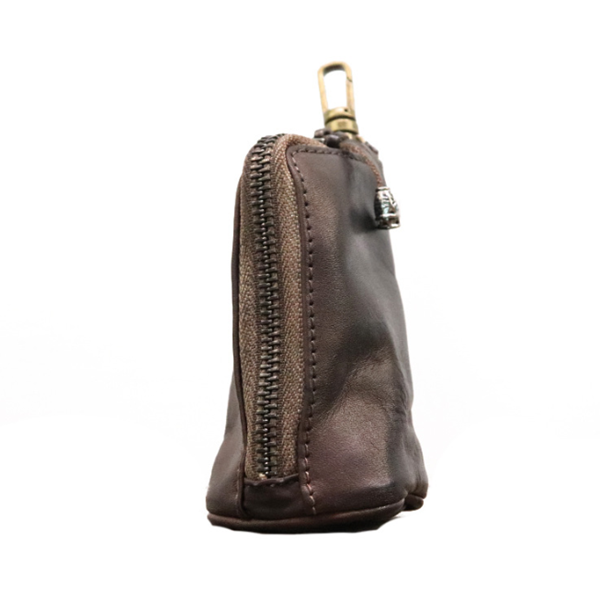 Vintage Leather Men's Large-capacity Waist Key Bag