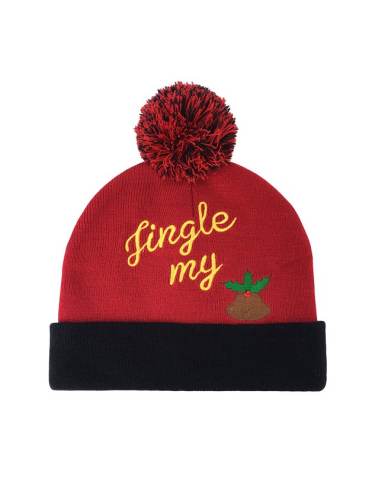 Christmas Letter Fur Ball Warm Hat
