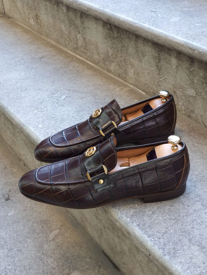 Berton Coffee Penny Loafers