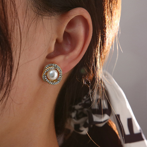 Fashion Spiral Pearl Earrings