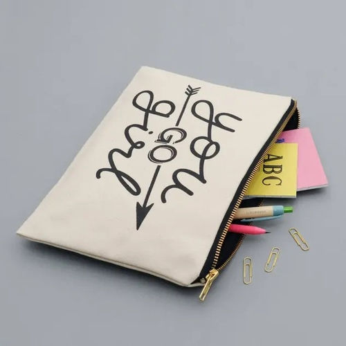 Funny Makeup Bag - Slogan Makeup Bag - Feminist Makeup Bag - Motivational Pouch - Zipped Pencil Case - Canvas Wash Bag - You Go Girl Bag