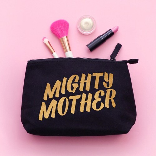 Mom Makeup Bag - Makeup Bag For Mum - Mum Cosmetics Bag - Beauty Gift for Moms - Mighty Mother Makeup Bag - Mother's Day Gift