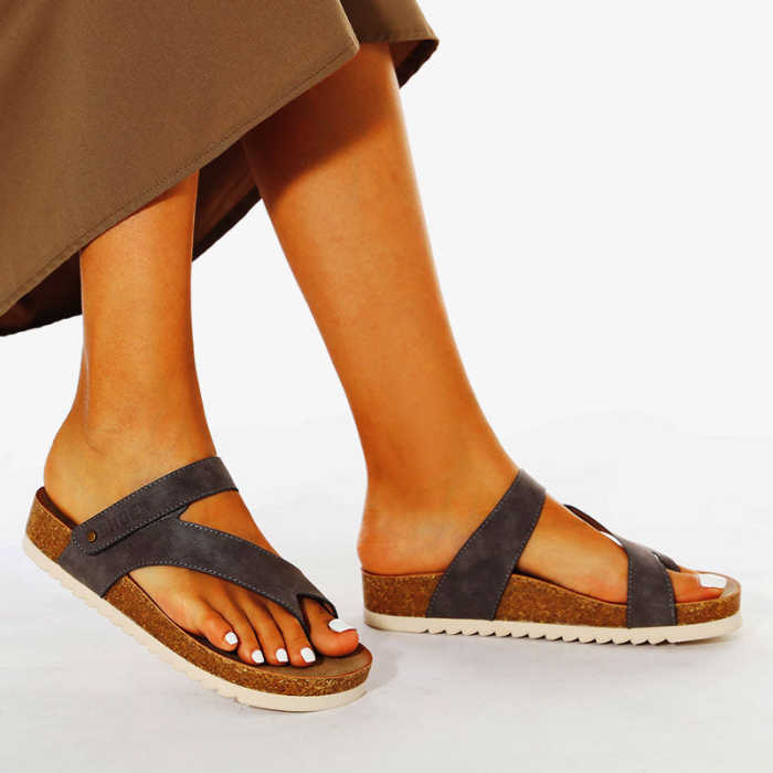 Solid Color Flip Flop  Casual Open Toe Slippers