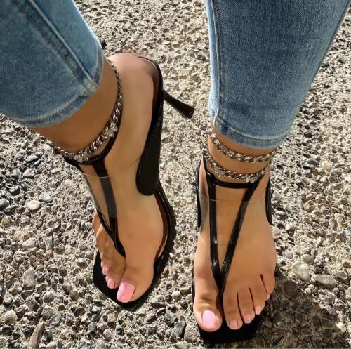 Women Chunky Heel Flip Flop Sandals