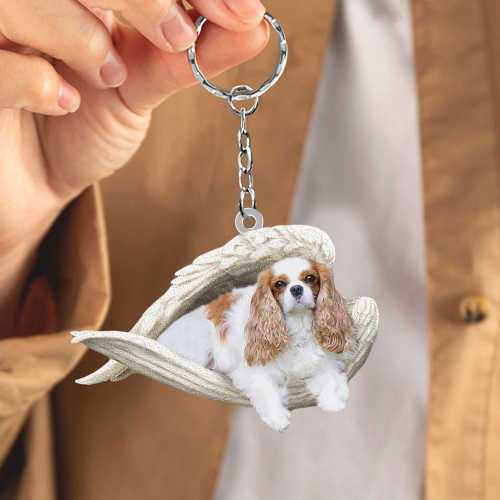 Cavalier King Charles Spaniel  Sleeping Angel Acrylic Keychain | Shop Now