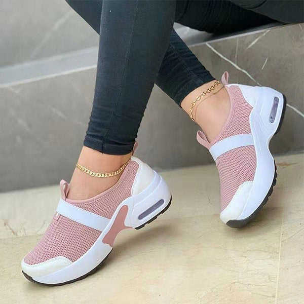 Women's Casual Comfortable Flying Woven Lace-up Sneakers