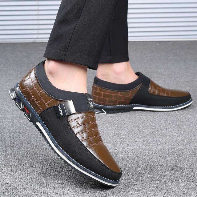 Leather Men Casual Shoes Mens Loafers Moccasins Breathable Slip on ...