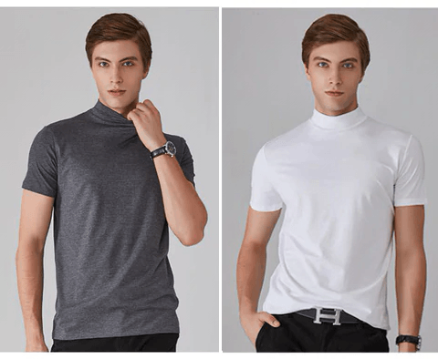 (🎅EARLY CHRISTMAS SALE⭐) Men's High Neck Slim Fit T-shirt