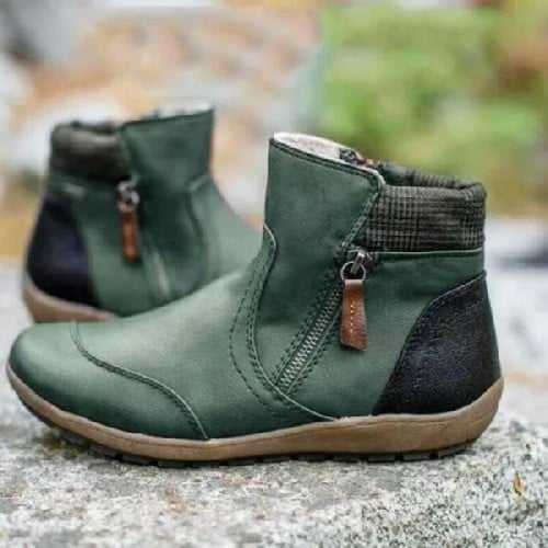🔥 Hot Sale 49% OFF 🔥Women Zipper Waterproof Ankle-Support Boots