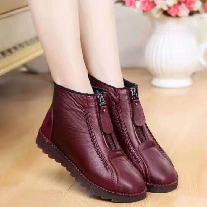 Women's Genuine Leather Non-Slip Ankle Boots