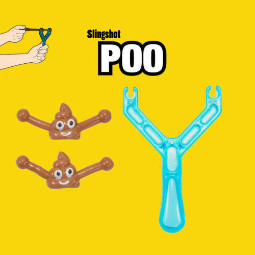 (🔥HOT SALE - 49% OFF) Smiley Poop Slingshot Toy, Buy 5 Get 3 Free